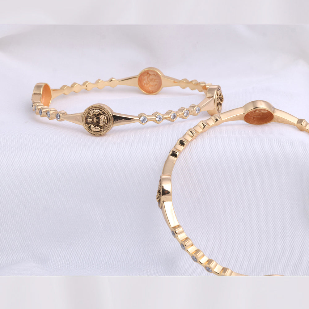 Gold Plated Diamond Setting Bangle Design for Women | Coimbatore Chennai| Festival Wear