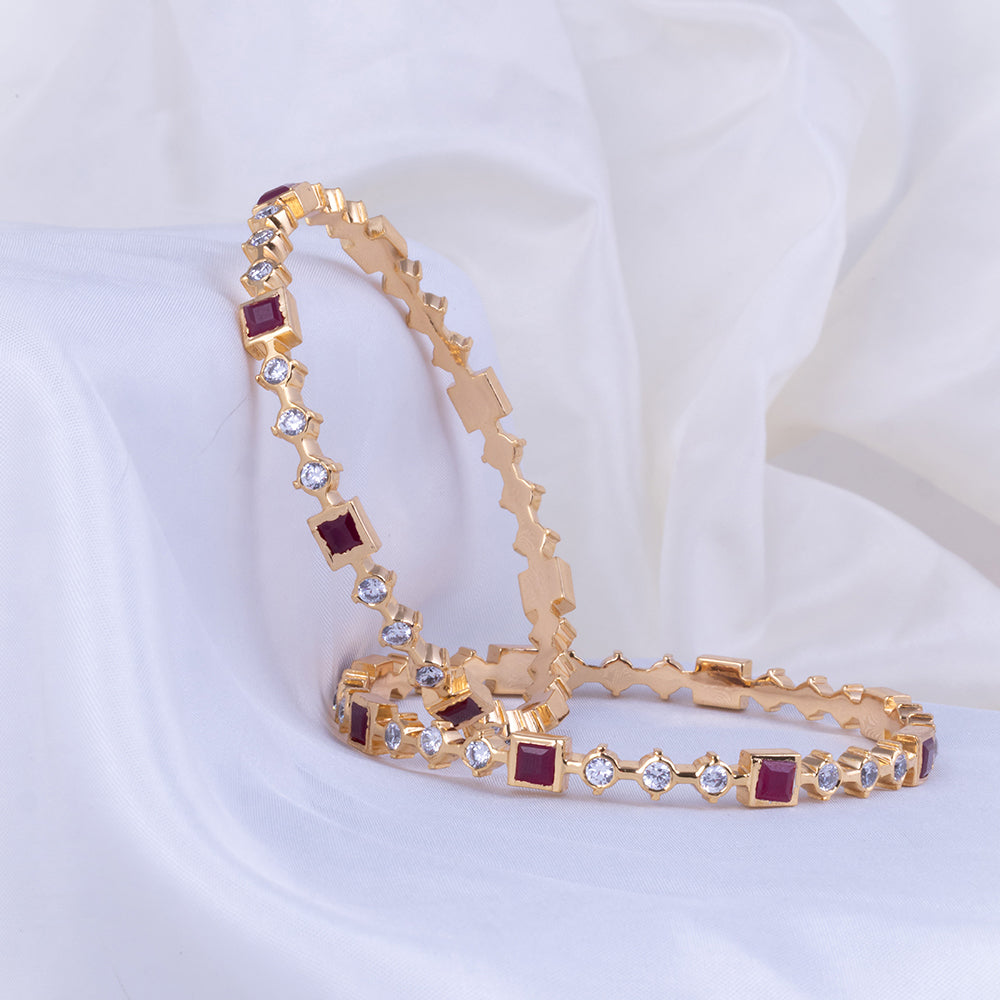 Gold Plated Diamond Setting Bangle Design for Women| Function Wear