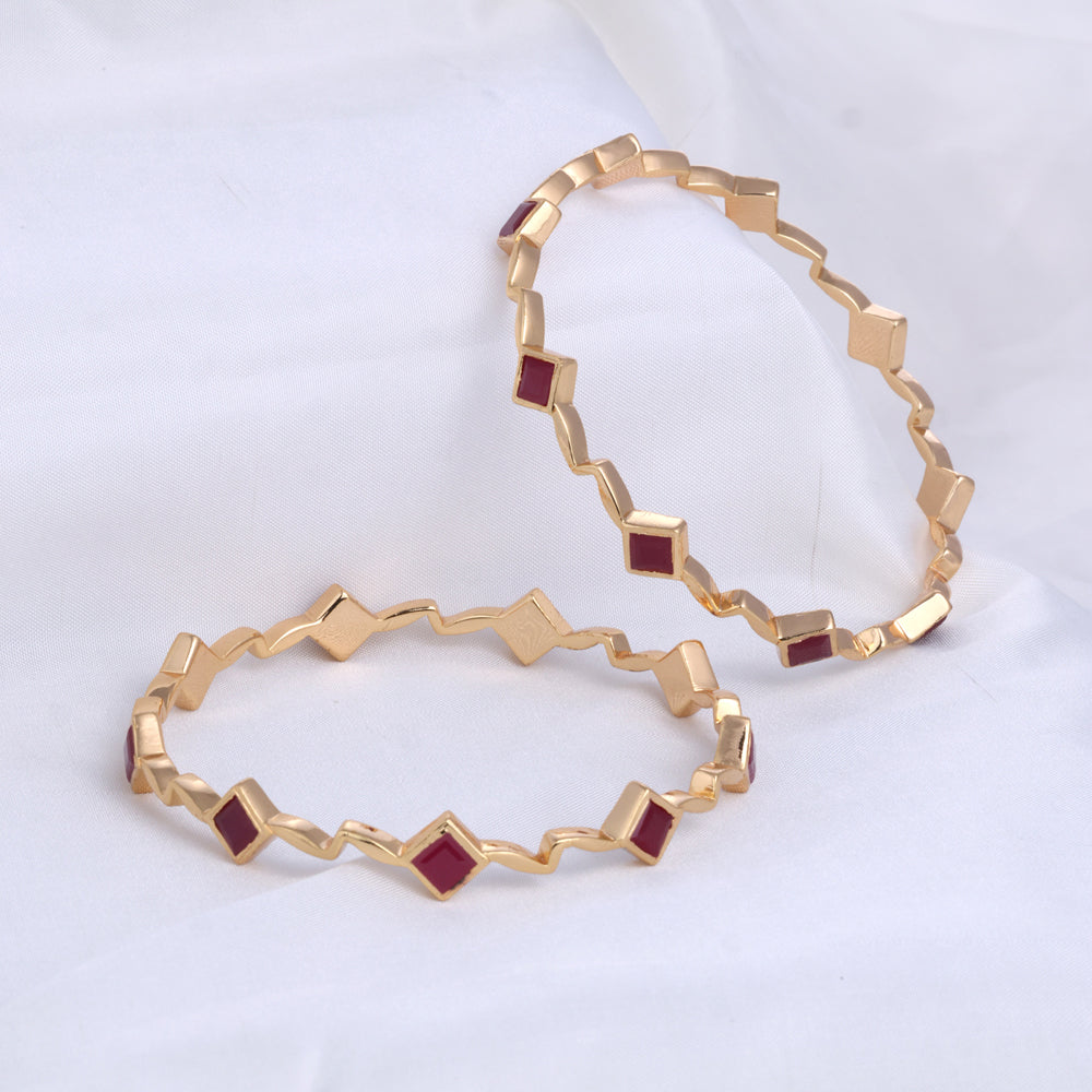 Gold Plated Diamond Setting Bangle Jewellery for Women