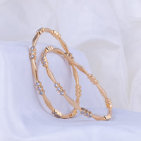 Gold Plated Diamond Setting Bangle Online| Daily Wear