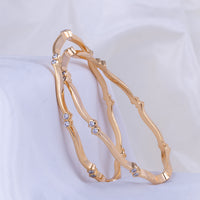 Gold Plated Diamond Setting Bangle for Festive Wear
