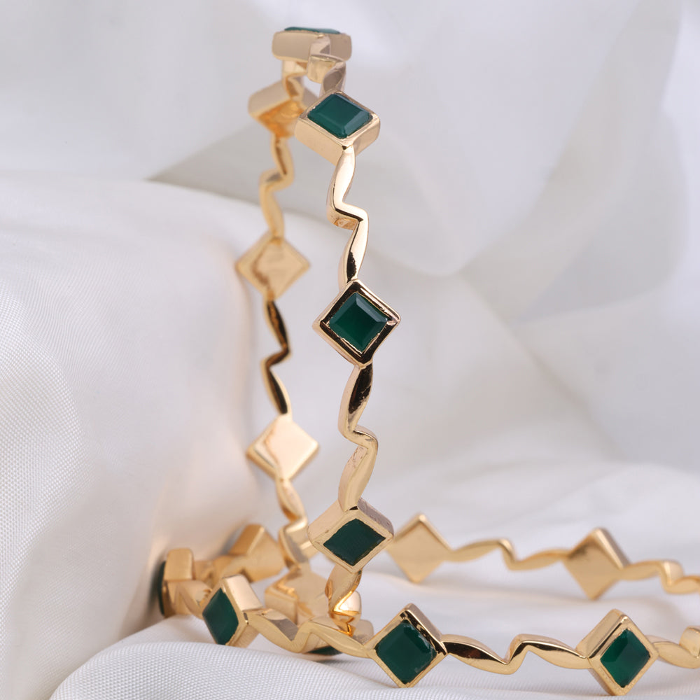 Gold Plated Diamond Setting Bangle for Party Wear| Traditional