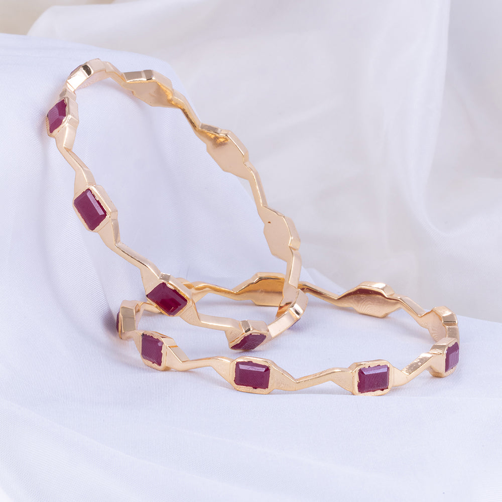 Gold Plated Diamond Setting Bangle with Premium Finish| Function Wear