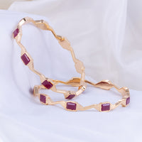 Gold Plated Diamond Setting Bangle with Premium Finish| Function Wear