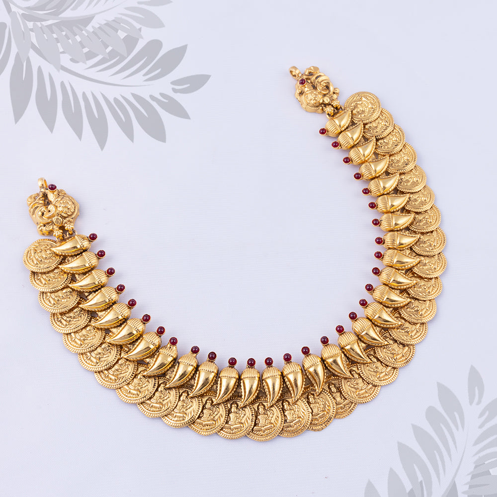 Gold Plated Kasumalai Nagas Necklace — Festive Women Design