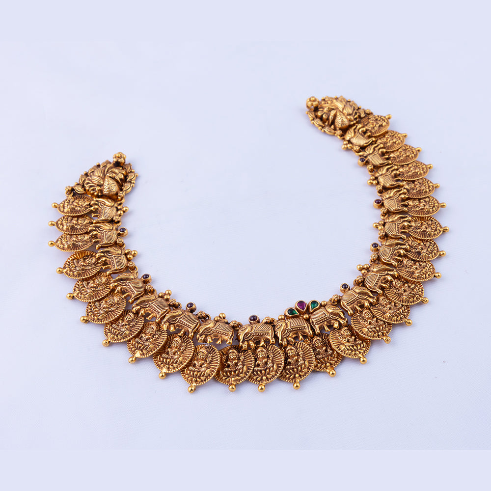 Gold Plated Kasumalai Nagas Necklace — Handcrafted Women Design