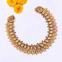 Gold Plated Kasumalai Nagas Necklace — Nagas Detailing| Traditional