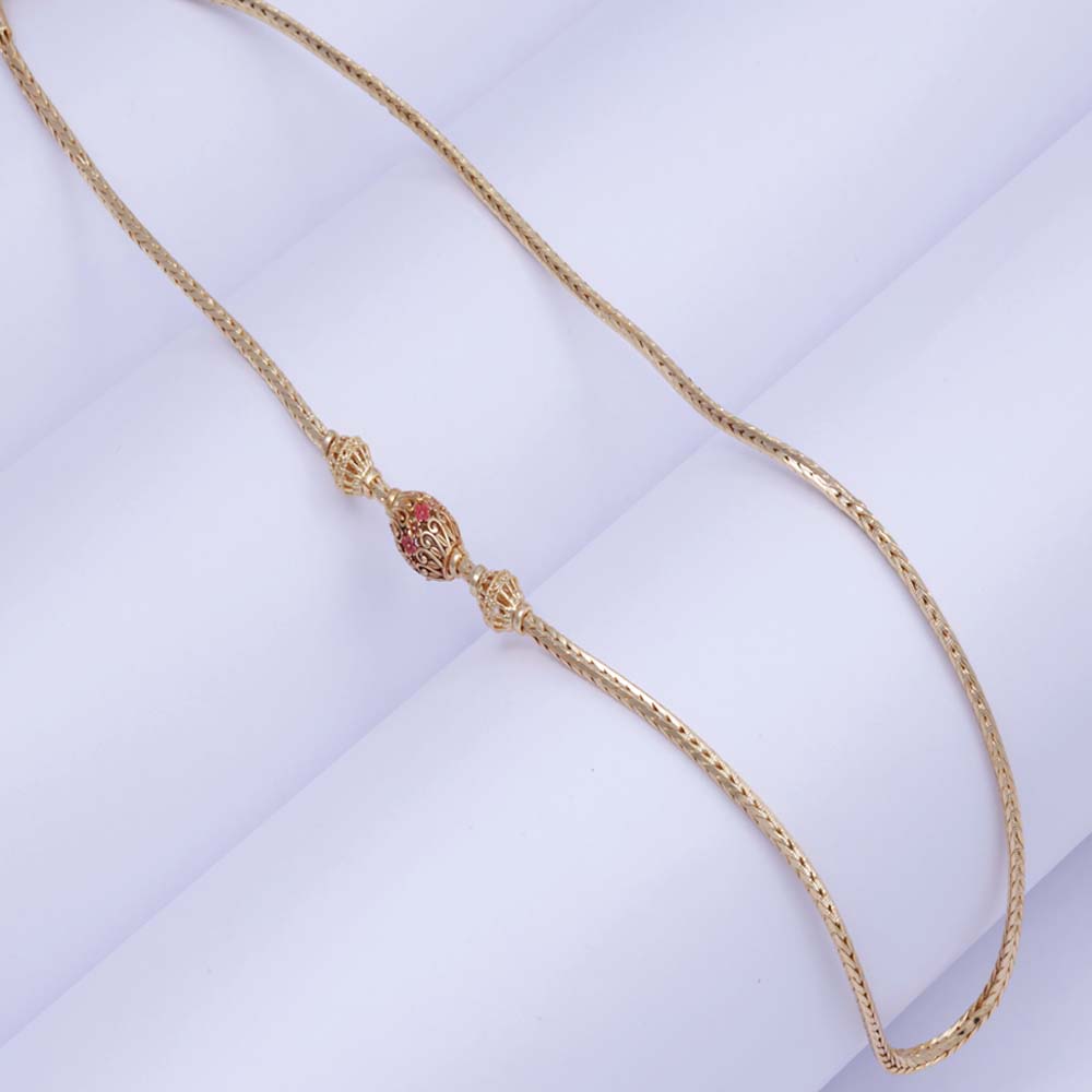 Gold Plated Mugappu Chain — South Indian Look