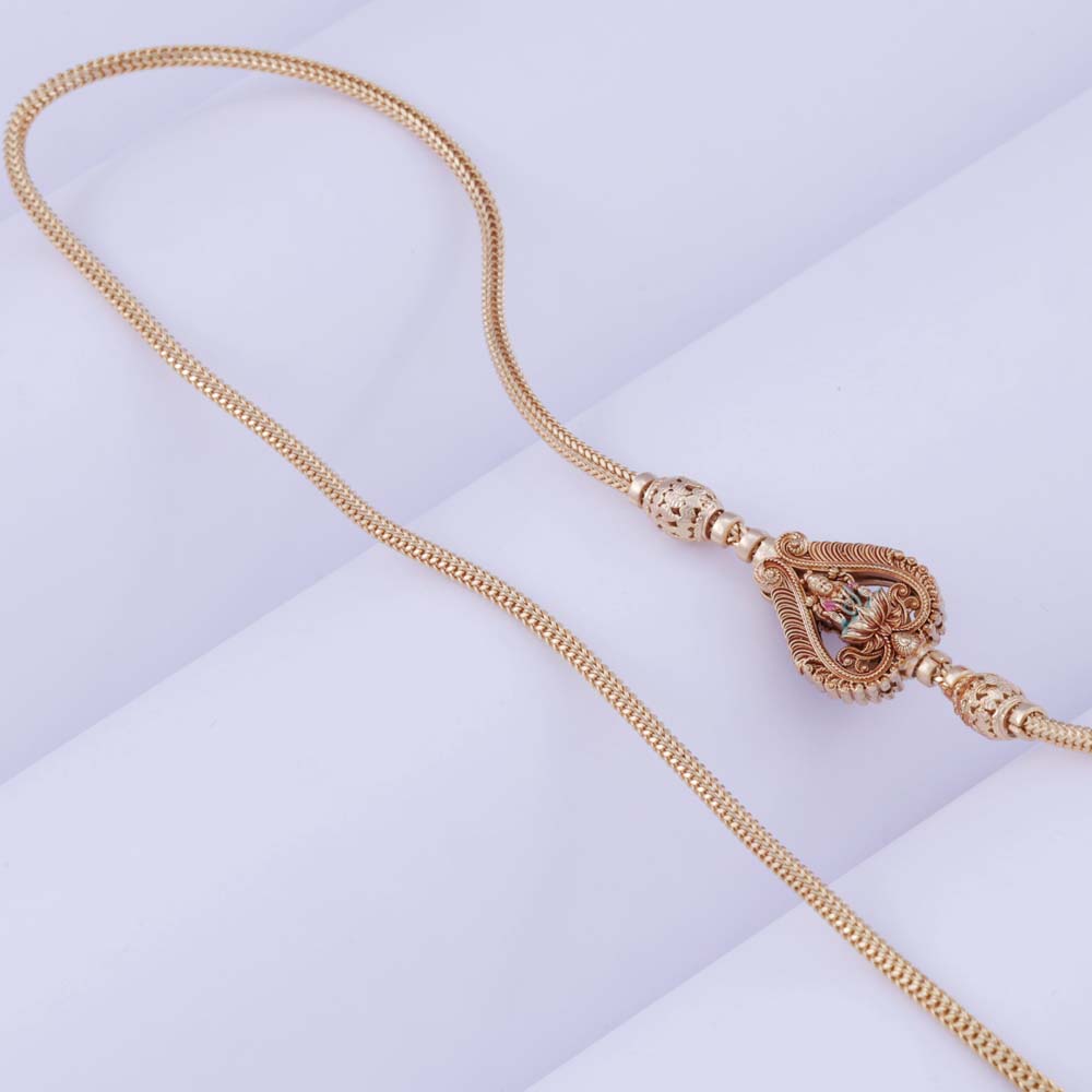 Gold Plated Mugappu Chain for Chain Styling Wear