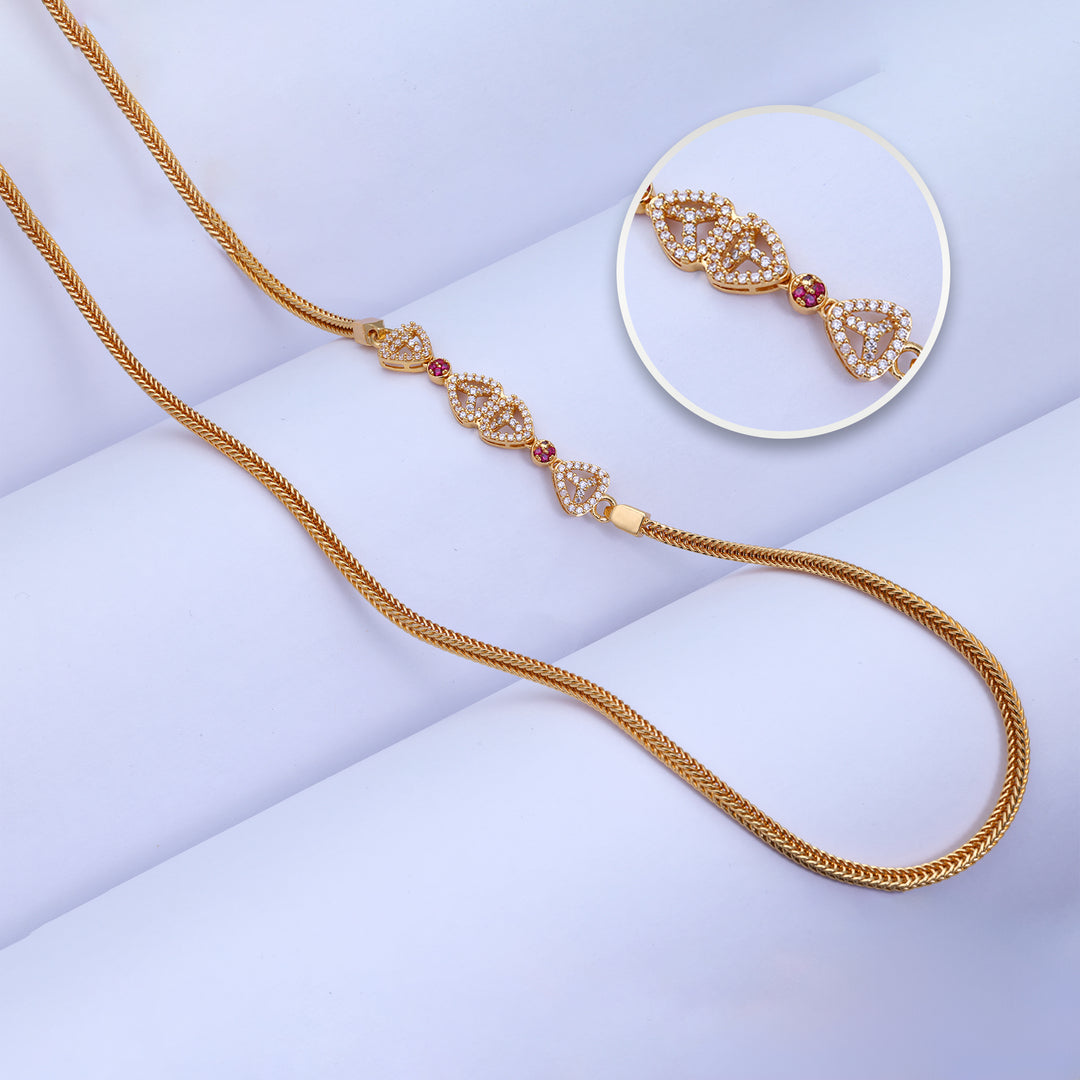 Gold Plated Mugappu Chain for Daily & Function Wears