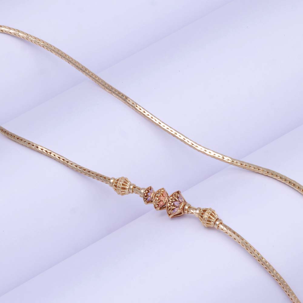 Gold Plated Mugappu Chains for Daily &amp; Function Wear