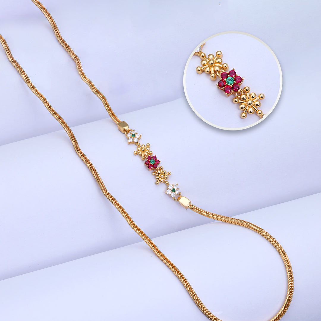 Gold Plated Mugappu for Bridal Looks