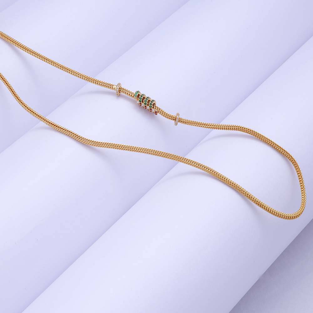 Gold Plated Mugappu for Chain Styling
