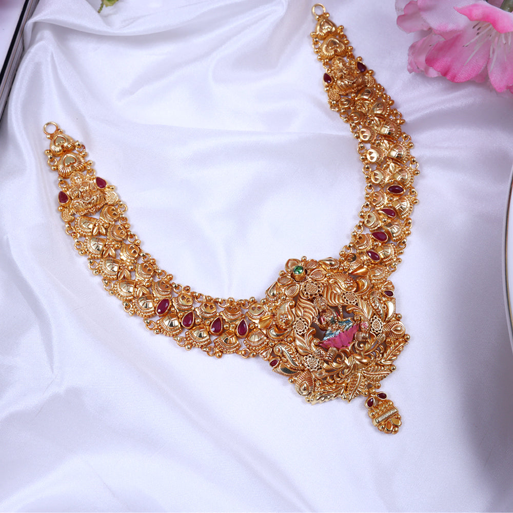 Gold Plated Necklace at Chaneira Jewels Designs
