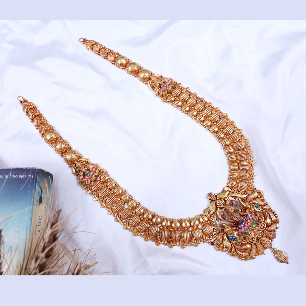 Gold Plated Paper Casting Haram | Chaneira Jewels | Coimbatore