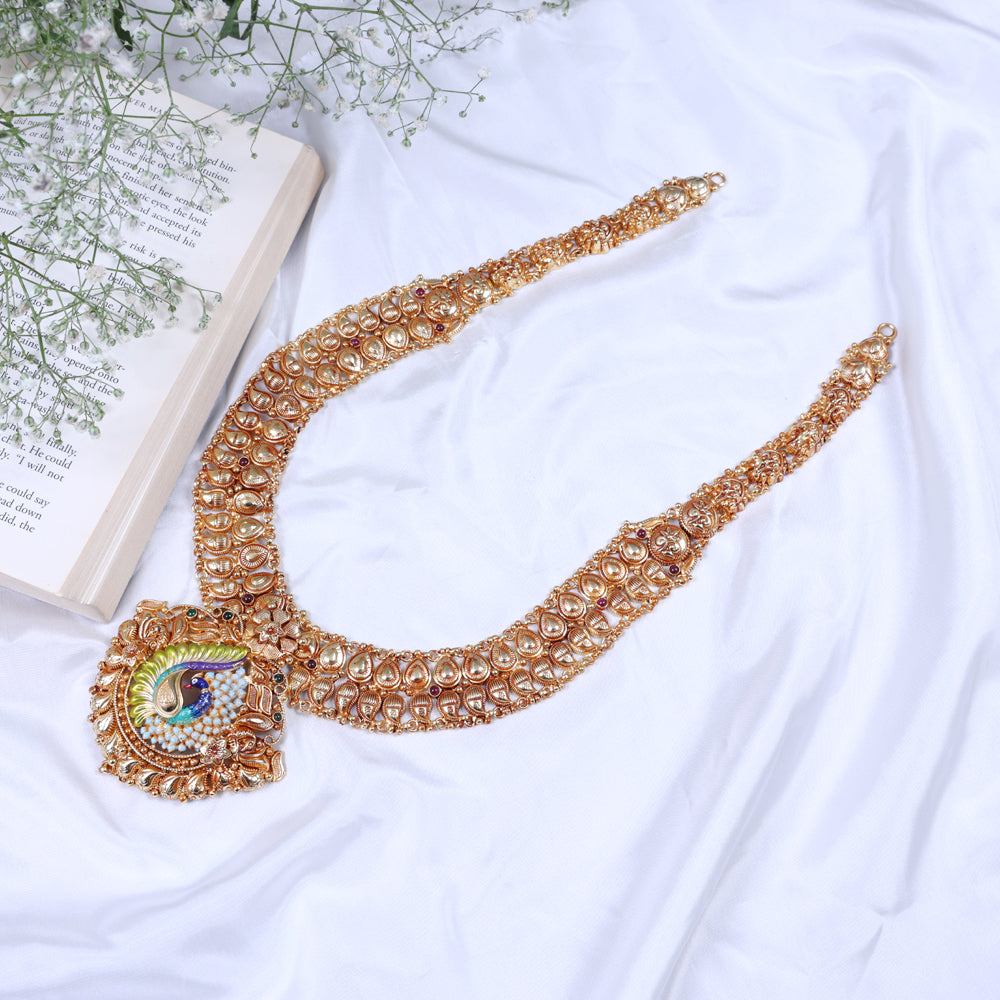 Gold Plated Paper Casting Haram for Festive Looks | Coimbatore