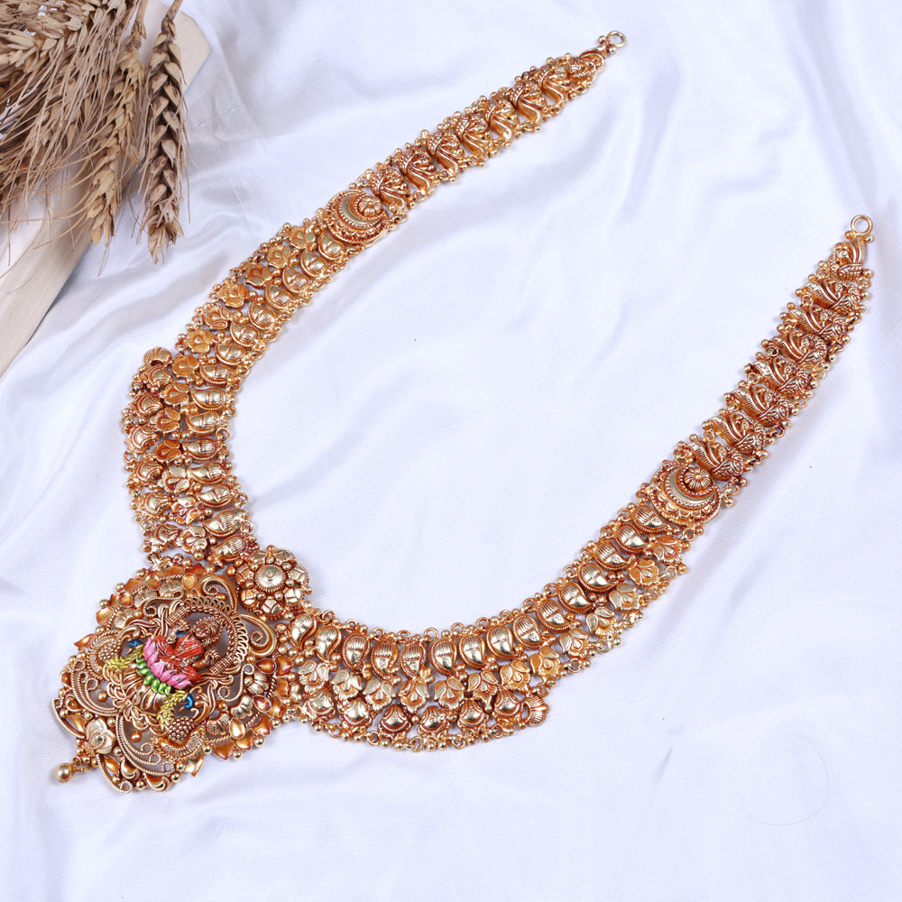 Gold Plated Paper Casting Haram for Wedding Jewellery | Coimbatore