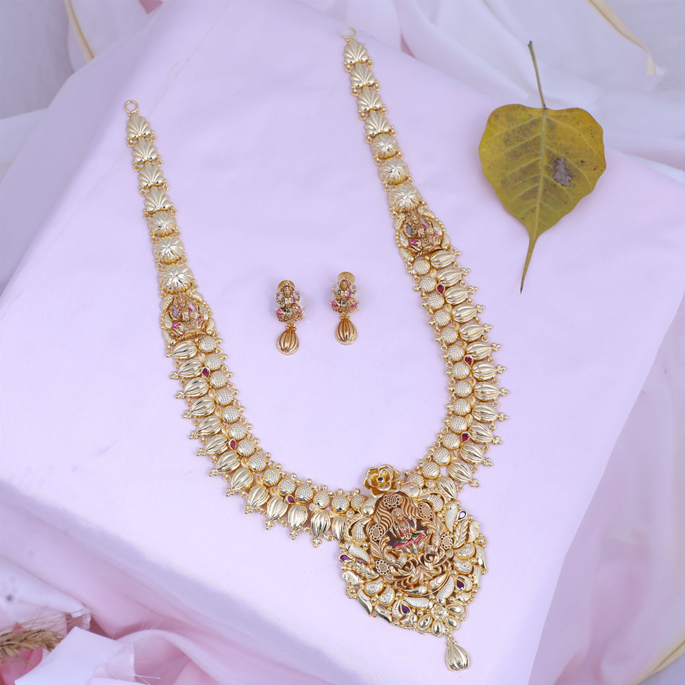Gold Plated Paper Casting Haram for Women
