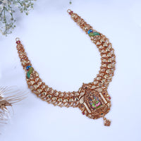 Gold Plated Paper Casting Necklace for Function Wear
