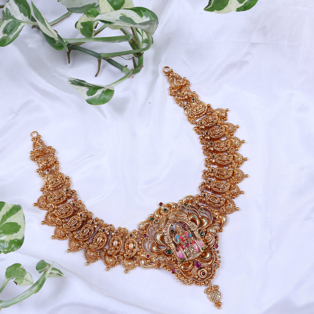Gold Plated Paper Casting Necklace for Function Wear Designs
