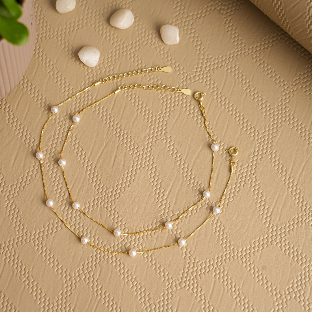 Gold Plated Silver Anklets | Chaneira Jewels