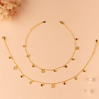 Gold Plated Silver Anklets | Designer Silver Payal