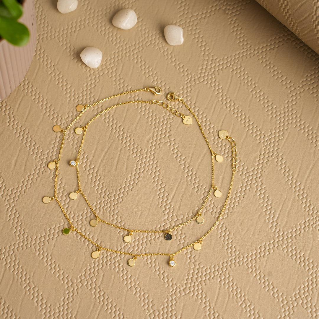 Gold Plated Silver Anklets | Free Shipping India