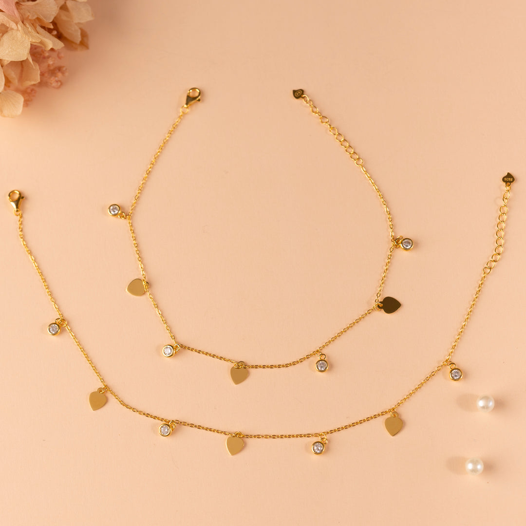 Gold Plated Silver Anklets | Price Friendly Payal Styles