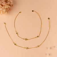Gold Plated Silver Anklets | Silver Jewellery Online
