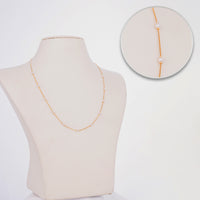 Hallmarked Silver Gold Plated Pearl Chain for Daily Wear