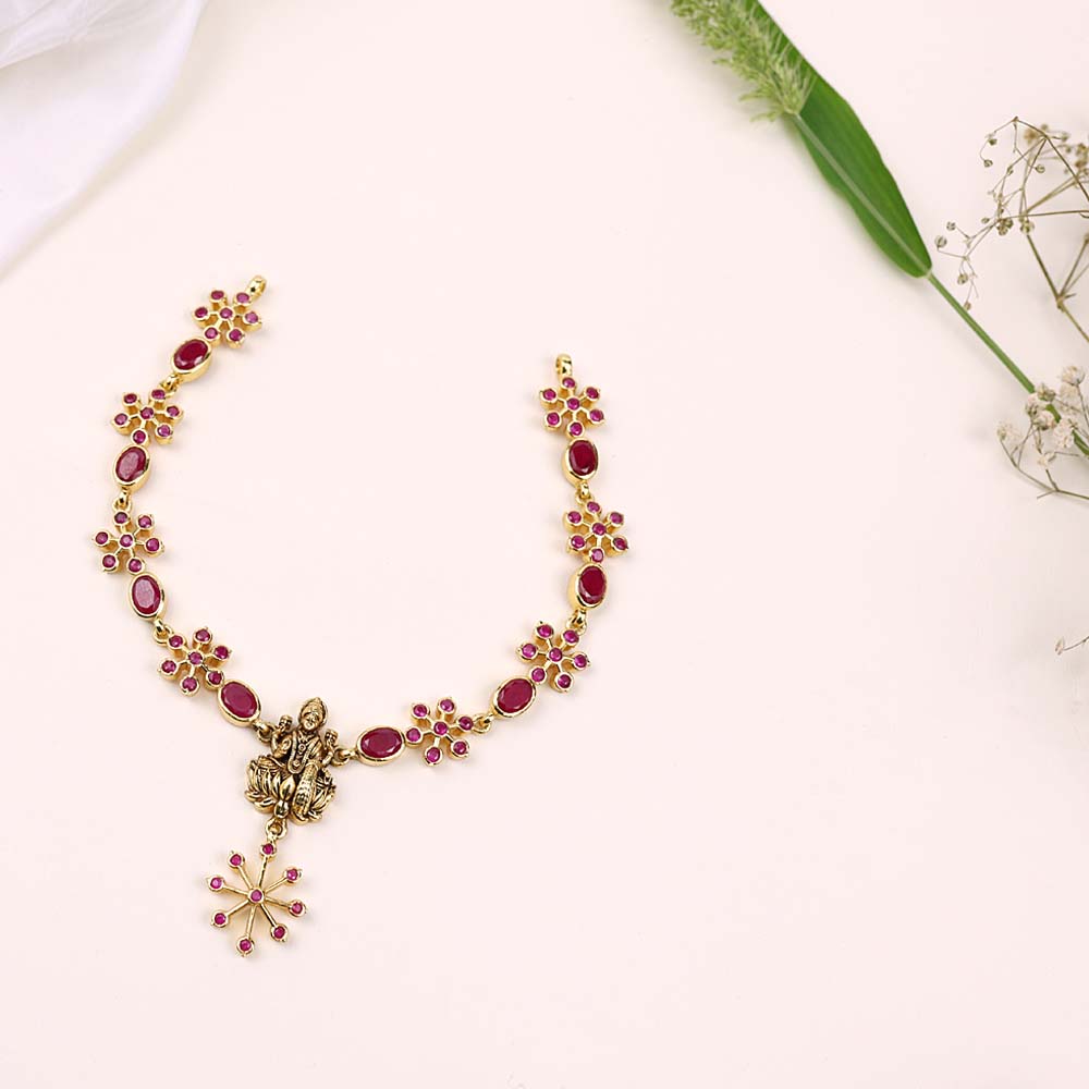 Handcrafted CZ Nagas Necklace for Festive Wear
