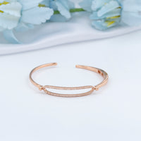 Handcrafted CZ Rose Gold Kada Bracelet | Elegant Kada| Party Wear