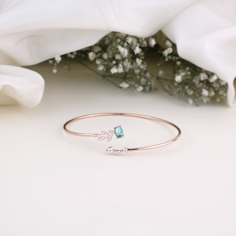 Handcrafted CZ Rose Gold Kada | Elegant Kada| Office Wear