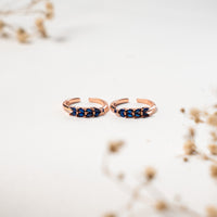 Handcrafted CZ Rose Gold Toe Ring
