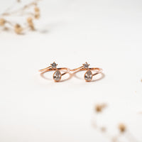 Handcrafted CZ Rose Gold Toe Ring for Women
