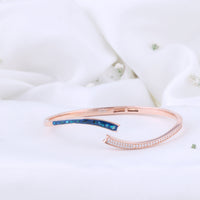 Handcrafted Enamel Rose Gold Kada | Elegant Kada