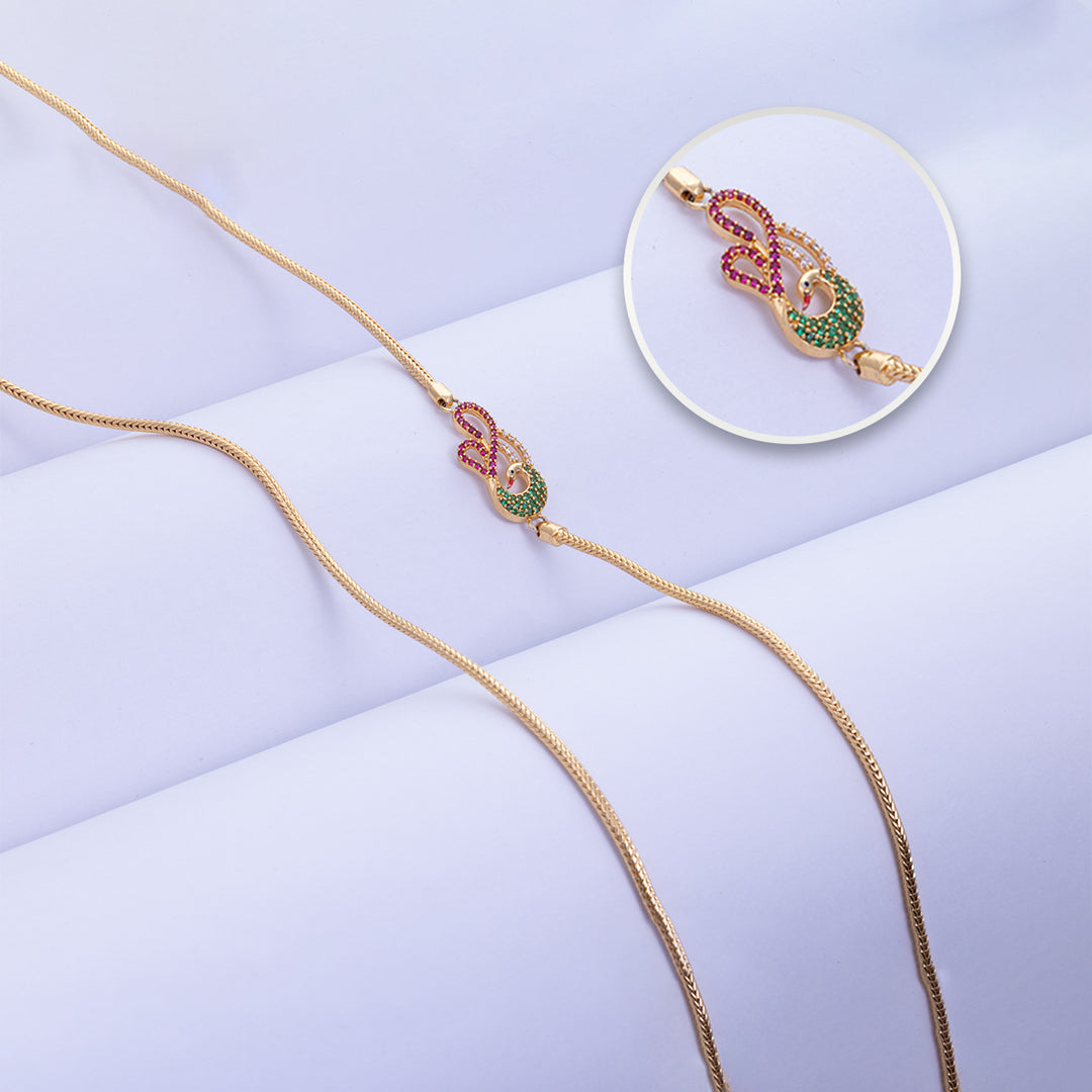 Handcrafted Gold Plated Mugappu for Ethnic Wear
