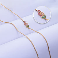 Handcrafted Gold Plated Mugappu for Ethnic Wear