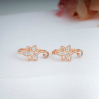 Indian CZ Stone SilverRose Gold Toe Ring for Women/Party Wear