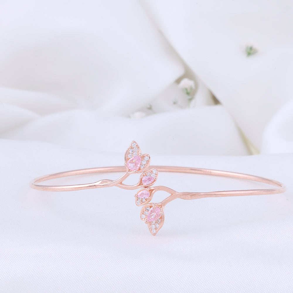 Lightweight CZ Rose Gold Kada | Chaneira Jewels| Styles