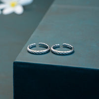 Lightweight CZ Stone Silver Toe Ring
