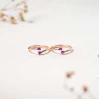Lightweight Traditional CZ Rose Gold Toe Ring Design
