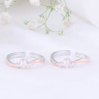 Lightweight Two Tone Toe Ring for Women/Modern
