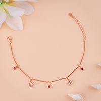 Luxury Rose Gold CZ Bracelet for Women| Modern