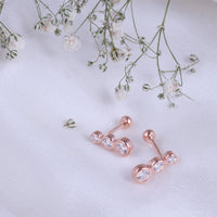 Minimalist Rose Gold Second Stud Gift Jewellery