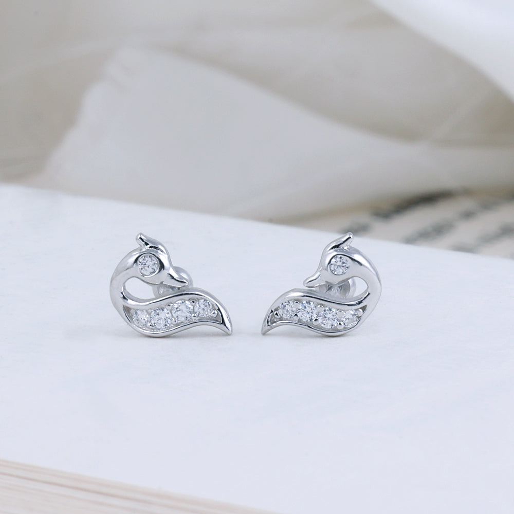 Minimalist Silver Silver Second Stud for Women