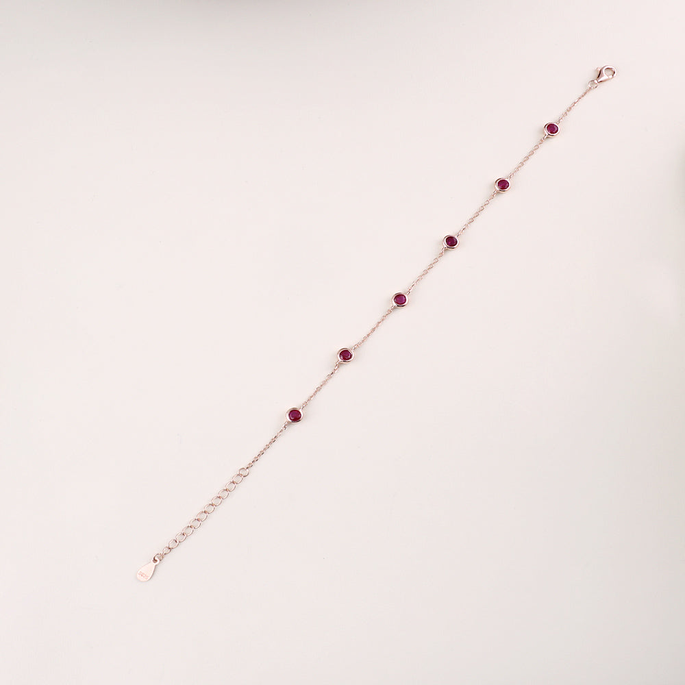 Modern 92.5 Silver With Rose Gold Plating Bracelet