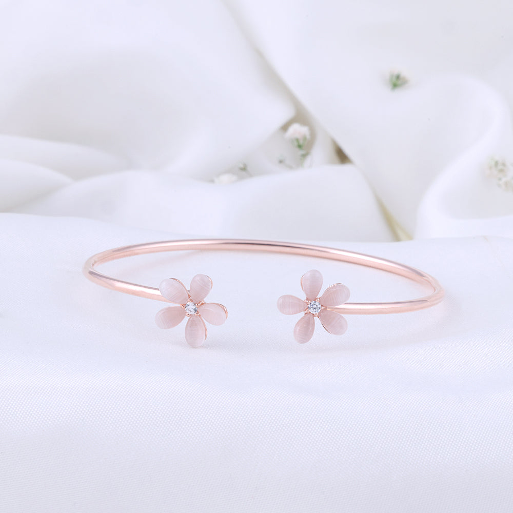 Modern CZ Rose Gold Kada Online | Premium Kada