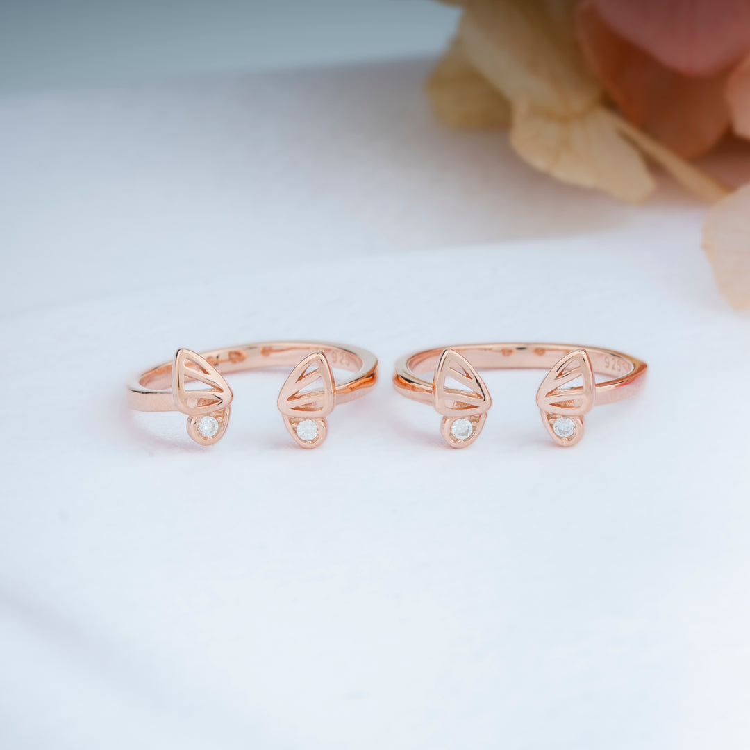 Modern CZ Stone Silver Rose gold Toe Ring for Women/Daily Wear