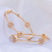 Modern Gold Plated Diamond Setting Bangle Collection
